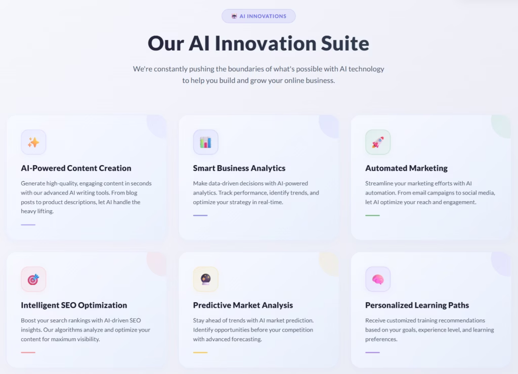 wealthy affiliates ai innovation suite
